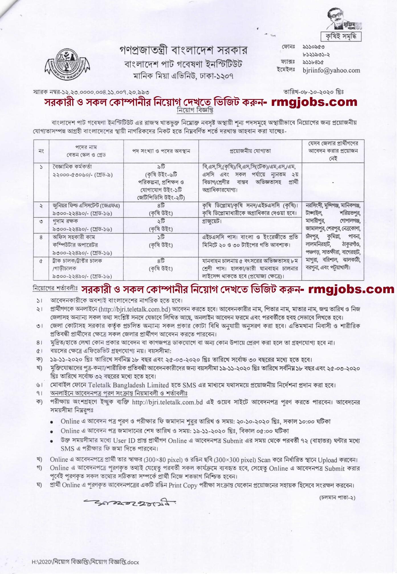 Govt/Bank Job Circular