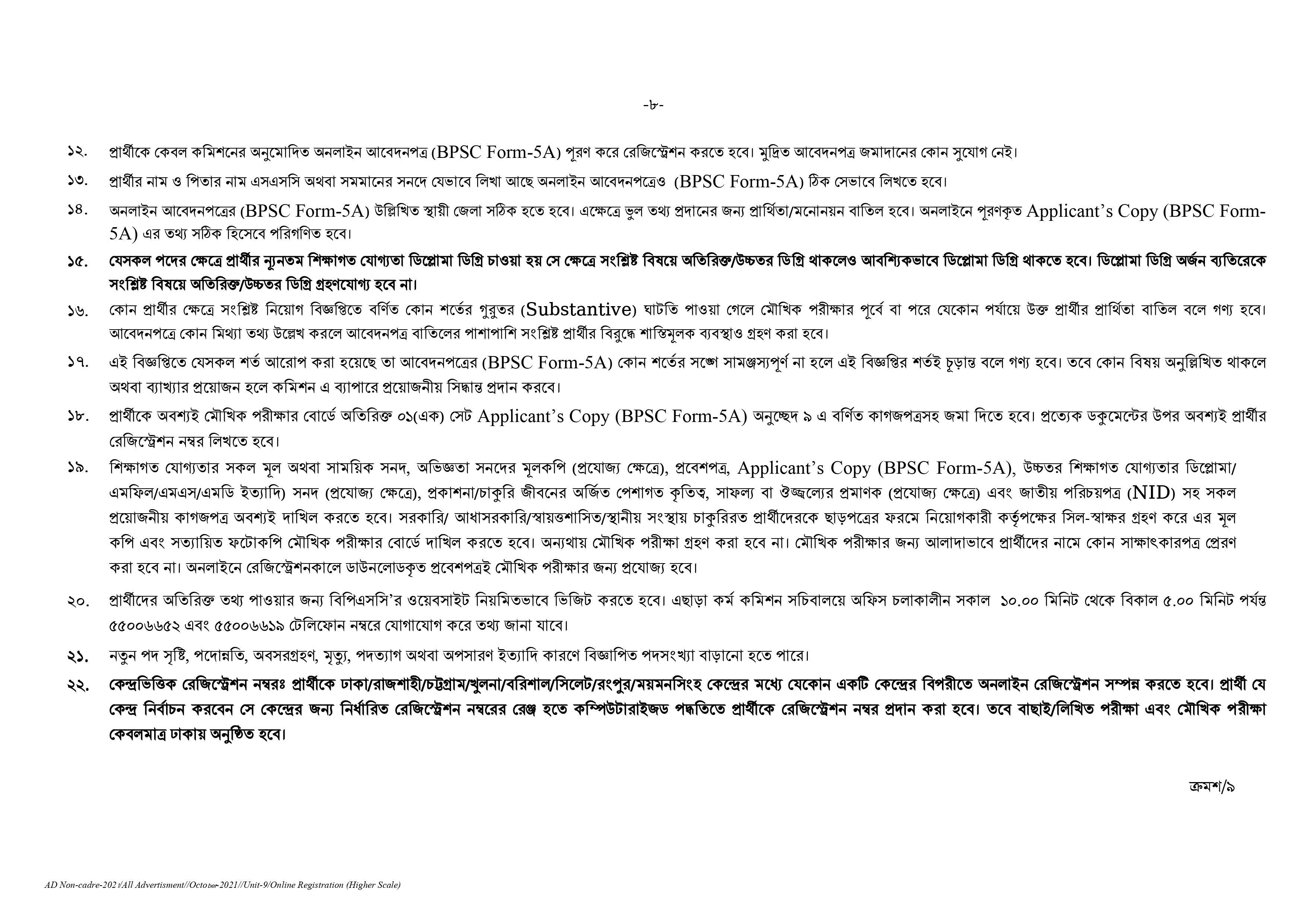 Govt/Bank Job Circular