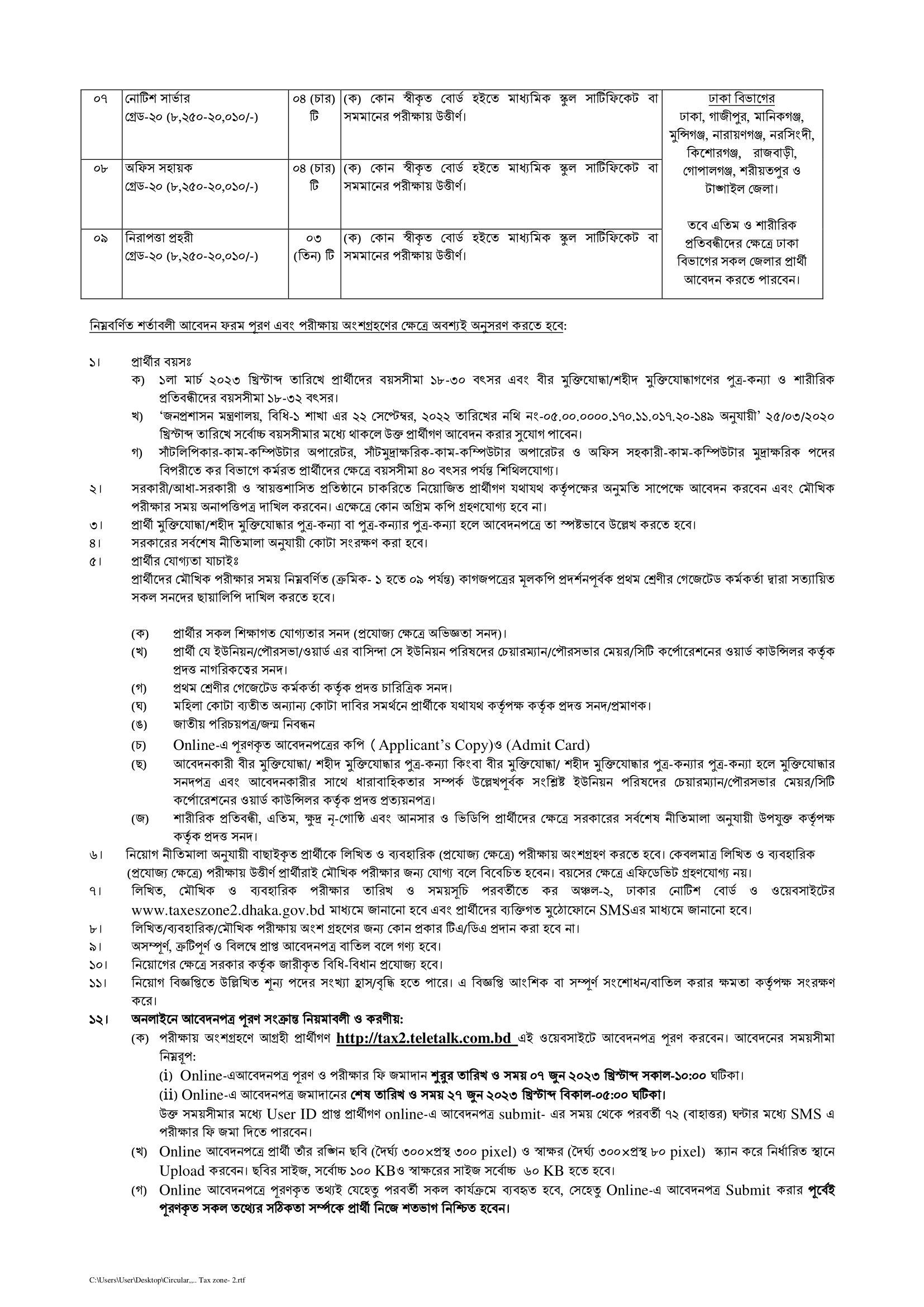 Govt/Bank Job Circular