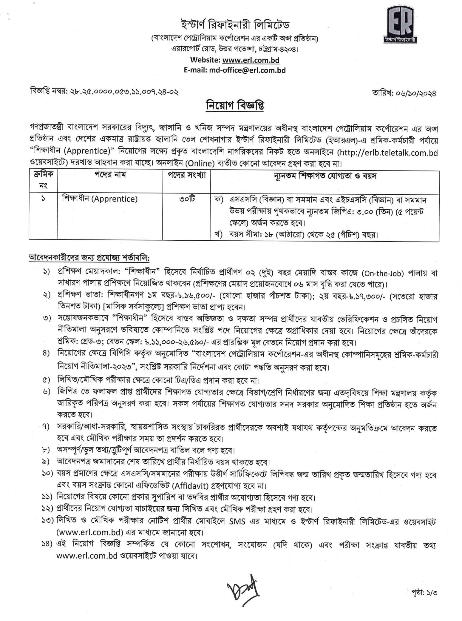 Govt/Bank Job Circular